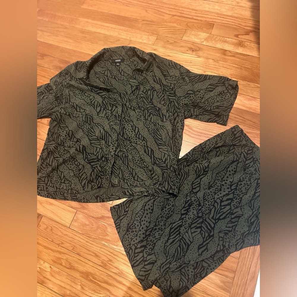 Alfani‎ Intimates Pajama Set Large Green Comfy